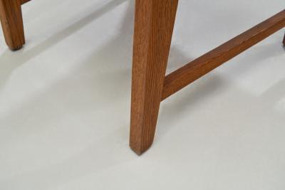  Amsterdam School Set of Four Amsterdamse School Oak Dining Chairs The Netherlands 1920s