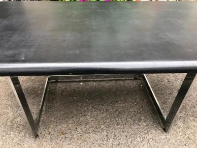  Andre Laurent Sexy Slim Rosewood and Chrome Desk by Ste Marie and Laurent Mid Century