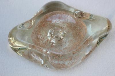  Andre Thuret Two Handblown Glass Candlestick Holders by Andre Thuret sold as a pair 