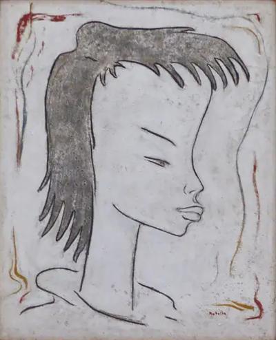  Angel Botello Angel Botello Abstract Oil Painting on Board Latin Artist