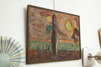  Angelo Barovier Mixed Media Panel Made in Italy by Angelo Barovier