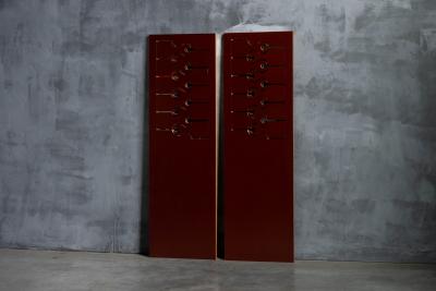  Anonima Design 1970 Scorpion Coat Rack with Mirror by Anonima Design for Bonetto Italy 1970s