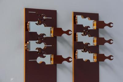  Anonima Design 1970 Scorpion Coat Rack with Mirror by Anonima Design for Bonetto Italy 1970s