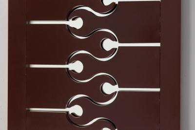  Anonima Design 1970 Scorpion Coat Rack with Mirror by Anonima Design for Bonetto Italy 1970s