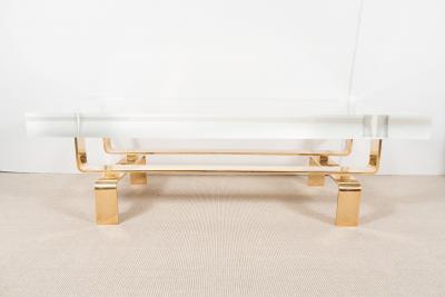  Appel Modern Bronze cocktail table with rectangular lucite top by Appel Modern