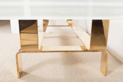  Appel Modern Bronze cocktail table with rectangular lucite top by Appel Modern