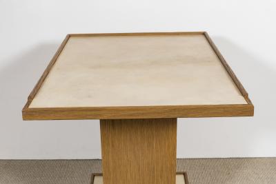  Appel Modern PAIR OF APPEL MODERN CERUSED OAK SIDE TABLES WITH PARCHMENT TOP