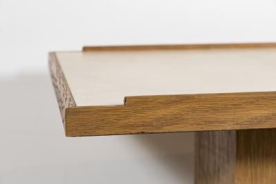  Appel Modern PAIR OF APPEL MODERN CERUSED OAK SIDE TABLES WITH PARCHMENT TOP