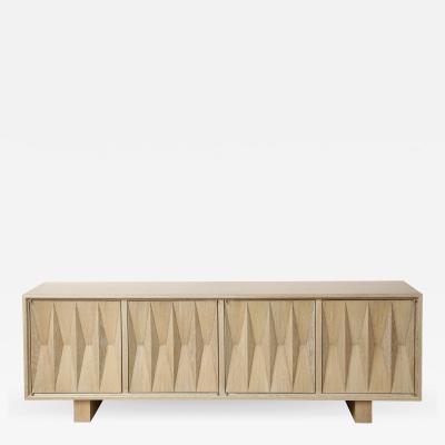  Appel Modern Sculpted front sideboard in light cerused oak by Appel Modern