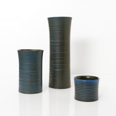  Arabia GROUP OF 3 ANNIKKI HOVISAARI RUNKO VASES FOR ARABIA FINLAND 1960 