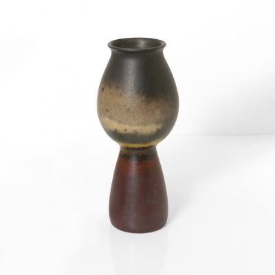  Arabia LIISA HALLAMAA CERAMIC VASE IN SMOKEY COLORED GLAZES ARABIA FINLAND 1960