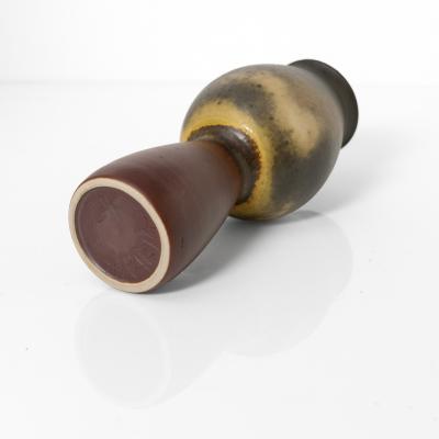  Arabia LIISA HALLAMAA CERAMIC VASE IN SMOKEY COLORED GLAZES ARABIA FINLAND 1960