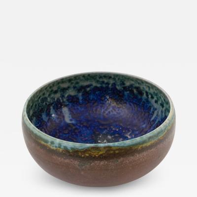  Arabia LIISA HALLAMAA RICHLY GLAZED STONEWARE BOWL ARABIA FINLAND 1950 60S 