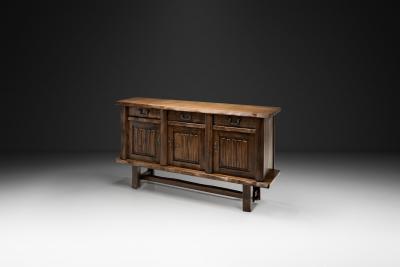  Aranjou Brutalist Sideboard by Aranjou France Second Half of 20th Century