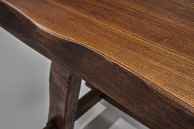  Aranjou Brutalist Solid Elm Dining Table by Aranjou France Mid 20th Century