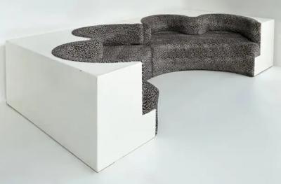  Archizoom Associati Archizoom Associati Safari Lounge 2 Piece Sectional Sofa in Fiberglass Italy