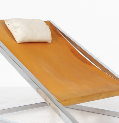  Archizoom Associati Mid Century Modern Mies Lounge Chair with Ottoman by Archizoom Associati 1960