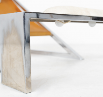  Archizoom Associati Mid Century Modern Mies Lounge Chair with Ottoman by Archizoom Associati 1960