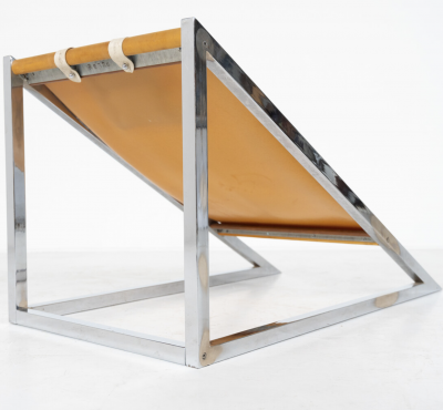  Archizoom Associati Mid Century Modern Mies Lounge Chair with Ottoman by Archizoom Associati 1960