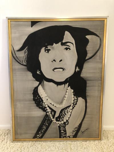  Ardovino Coco Chanel painting Signed Ardovino Oil on Canvas