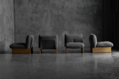  Arflex Mid Century Modular Lounge Chairs for Arflex Italy 1970s