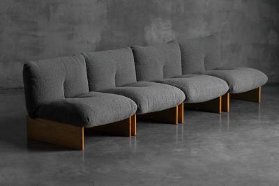  Arflex Mid Century Modular Lounge Chairs for Arflex Italy 1970s