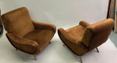  Arflex Pair of Original Italian Mid Century Lady Chairs by Marco Zanuso Arflex