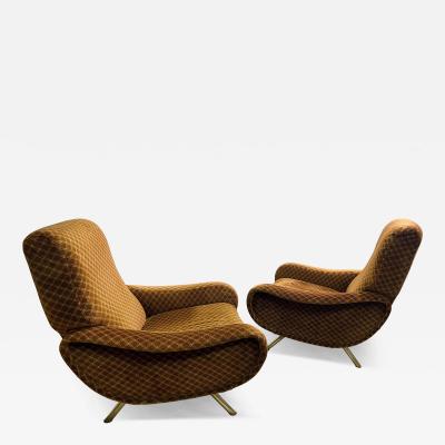  Arflex Pair of Original Italian Mid Century Lady Chairs by Marco Zanuso Arflex