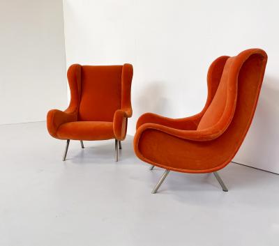  Arflex Pair of Senior Armchairs by Marco Zanuso for Arlfex