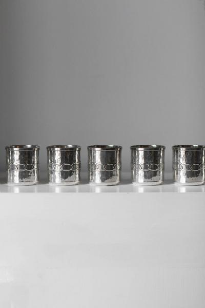  Argentieri Fratelli Calegaro Set of 8 Glasses 1 Pitcher by Argentieri Fratelli Calegaro 1968