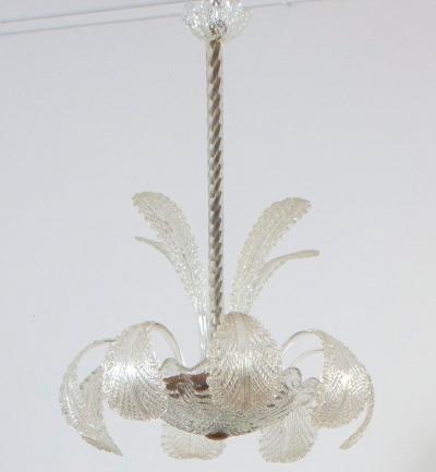  Aristi Barovier Amazing Art Deco Ninfea Murano Glass Chandelier by Barovier Italy 1940