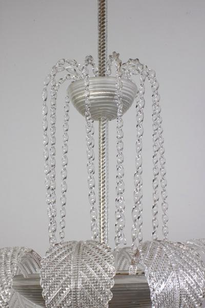  Aristi Barovier Overwhelming Art Deco Ninfea Murano Glass Chandelier by Barovier Italy 1940