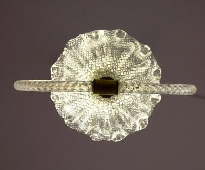  Aristi Barovier Pair of Art Deco Murano Glass and Brass Pendants or Lanterns by Barovier