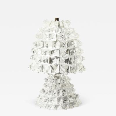  Aristi Barovier Vintage Petite Clear Rostrate Glass Table Lamp