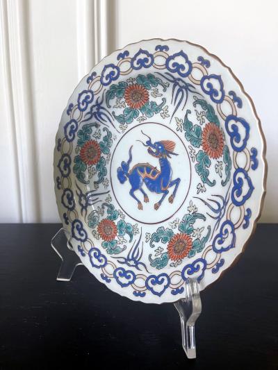  Arita Pair Antique Japanese Artia Ceramic Cabinet Plates