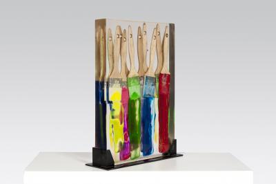  Arman 1970 lucite inclusion by Arman