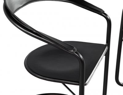  Arrben Italy Pair of Post Modern Arrben Italy Canasta Arm Chairs in Leather