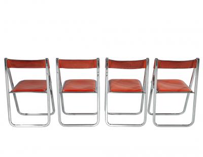  Arrben Italy Set of 4 Tamara Folding Chairs by Arrben Italy