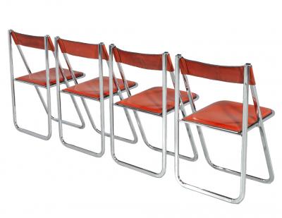  Arrben Italy Set of 4 Tamara Folding Chairs by Arrben Italy