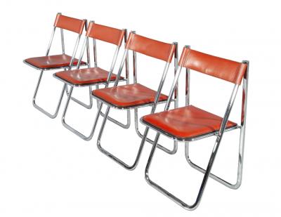  Arrben Italy Set of 4 Tamara Folding Chairs by Arrben Italy