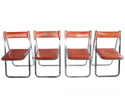 Arrben Italy Set of 4 Tamara Folding Chairs by Arrben Italy