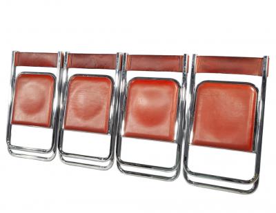  Arrben Italy Set of 4 Tamara Folding Chairs by Arrben Italy