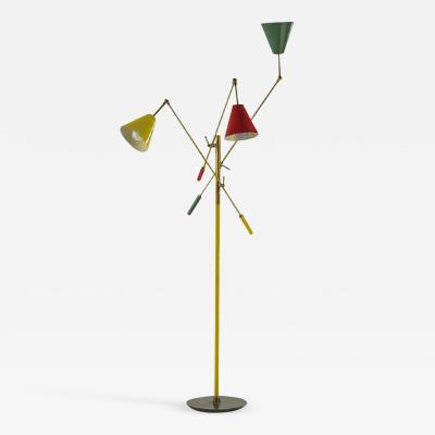  Arredoluce Arredoluce Triennale Three Arm Floor Lamp