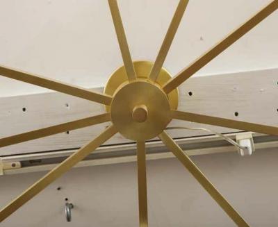  Arredoluce Custom Modern Italian Flush Mount with 9 Arms and 6 Opaline Globes