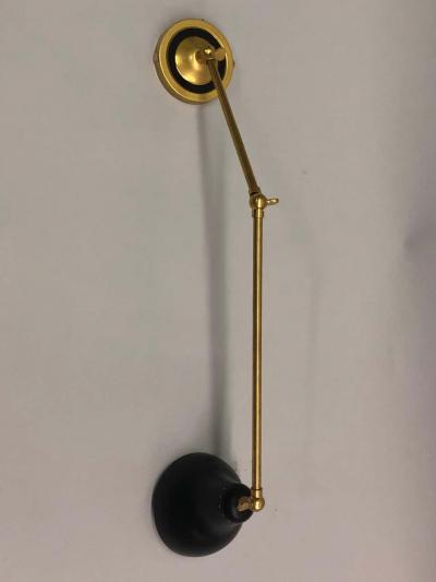  Arredoluce Pair of Italian Mid Century Modern Style Brass Articulating Sconces Arredoluce