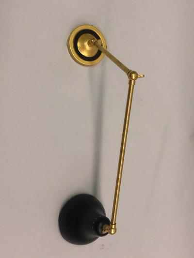  Arredoluce Pair of Italian Mid Century Modern Style Brass Articulating Sconces Arredoluce