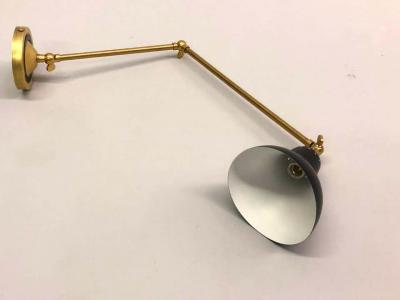  Arredoluce Pair of Italian Mid Century Modern Style Brass Articulating Sconces Arredoluce