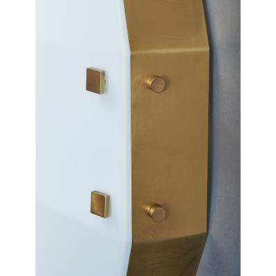  Arredoluce Three Pair of Satin Opaline Glass Sconces or Ceiling Lights 1960s