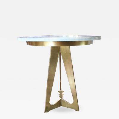  Arriau Pedestal in Brass and Top in Onyx Model Cupidon by Arriau