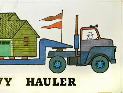  Art Seiden Heavy Hauler Mid Century Illustration Childrens Books